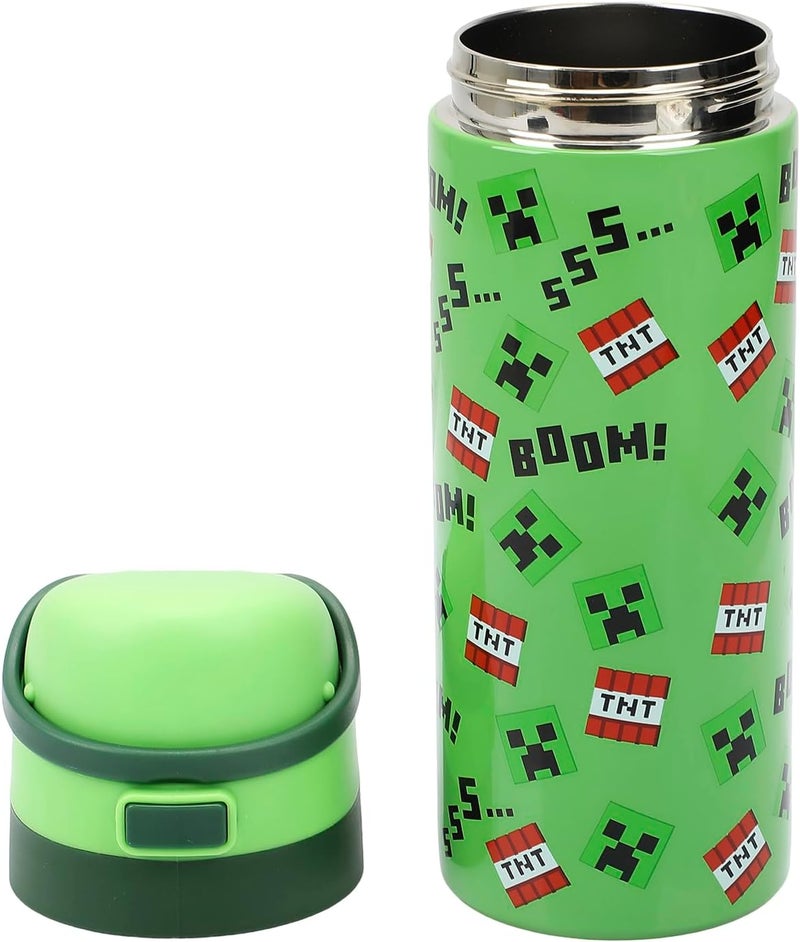 Bio World Minecraft Boom Green 24 Oz Stainless Steel Water Bottle - Image 3
